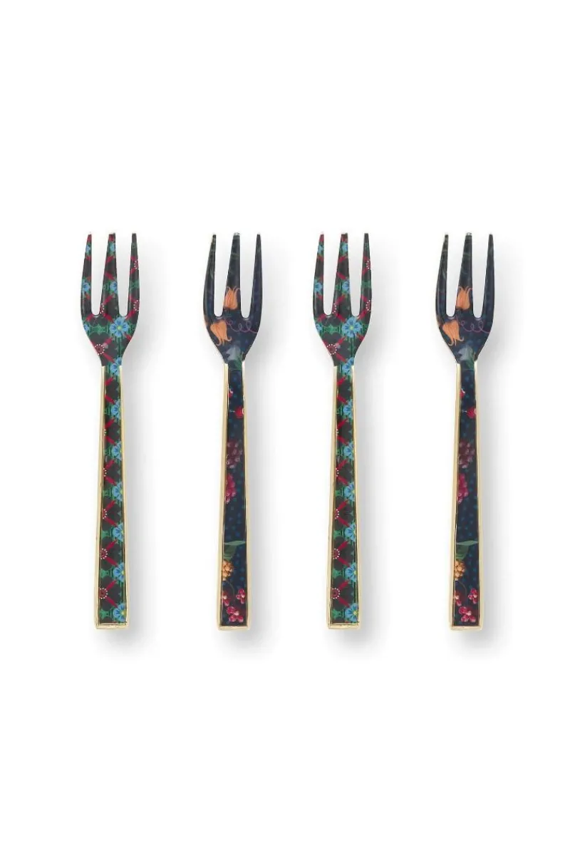 Pip Studio Besteck|Set/4 Kuchengabeln Emailliert Berry Blues