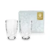 Pip Studio Longdrinkgläser|Set/2 Longdrinkgläser Blume Weiss