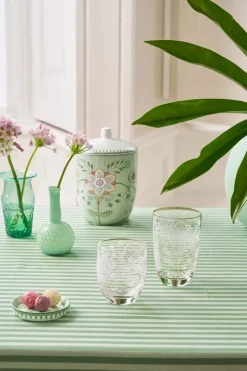 Pip Studio Longdrinkgläser|Set/2 Longdrinkgläser Blume Weiss