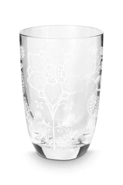 Pip Studio Longdrinkgläser|Set/2 Longdrinkgläser Blume Weiss