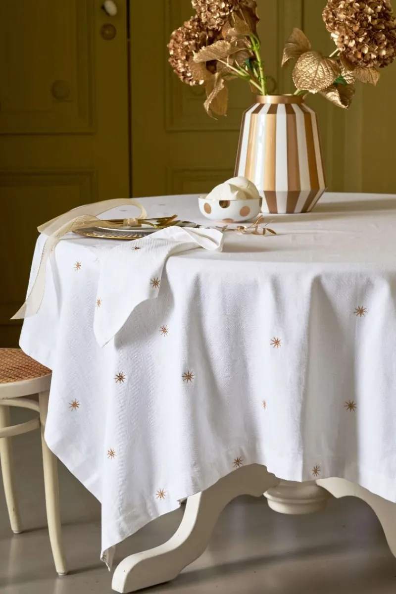 Pip Studio Weihnachten|Servietten|Set/2 Servietten Bestickung Sterne Gold