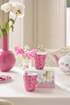 Pip Studio Porzellan Sets|Teetassen|Set/2 Tassen Gross Jolie Blumen Rosa