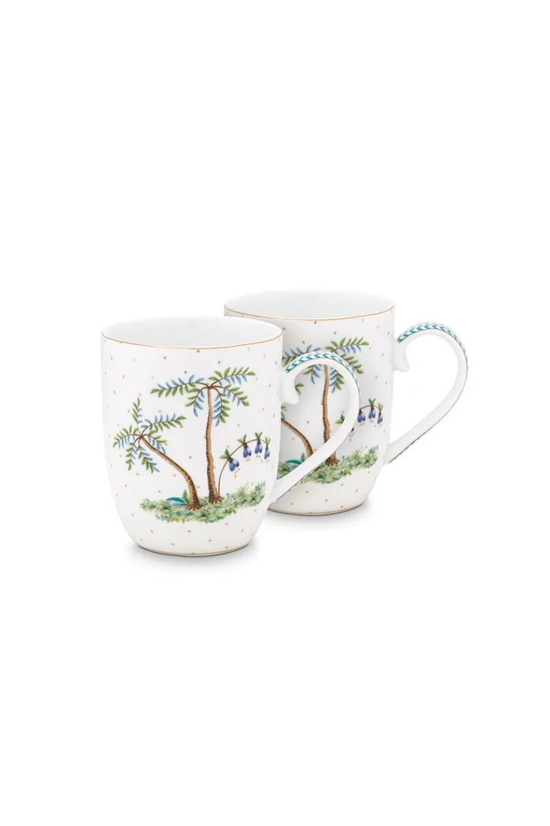 Pip Studio Porzellan Sets|Kaffeetassen|Set/2 Tassen Klein Jolie Punkte Gold Blau