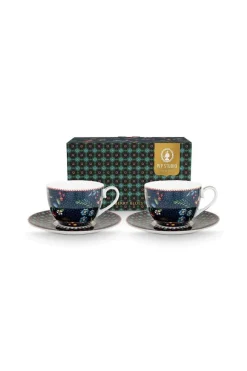 Pip Studio Porzellan Sets|Cappuccino Tasse|Set/2 Tasse & Untertasse Berry Blues