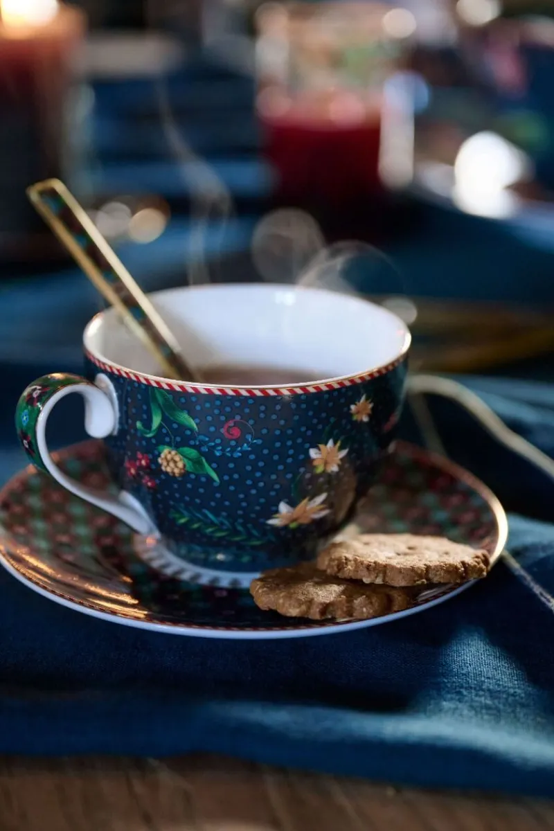 Pip Studio Porzellan Sets|Cappuccino Tasse|Set/2 Tasse & Untertasse Berry Blues