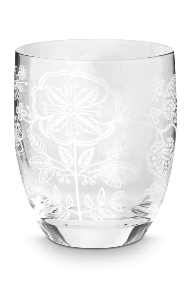 Pip Studio Wasserglas|Set/2 Wassergläser Blume Weiss