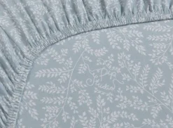 Pip Studio Laken|Spannbettlaken Leafy Grau Blau