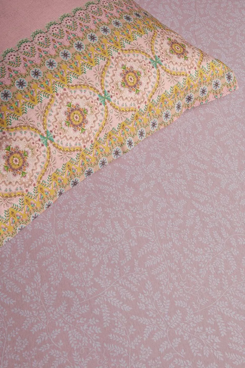 Pip Studio Laken|Spannbettlaken Leafy Rosa