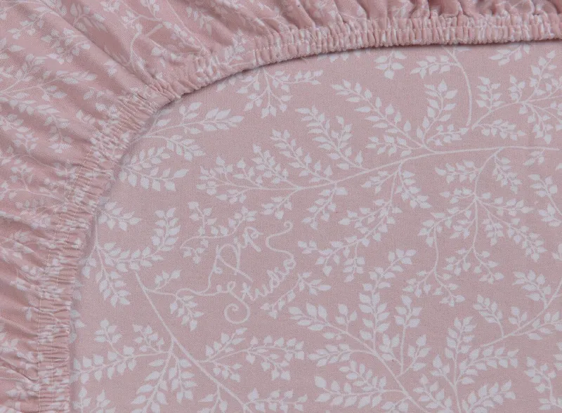 Pip Studio Laken|Spannbettlaken Leafy Rosa