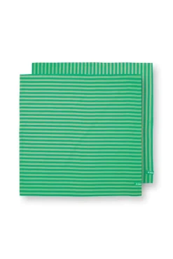Pip Studio Geschirrtuch|Stripes Set/2 Geschirrtüchern Grün
