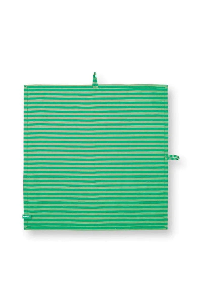 Pip Studio Geschirrtuch|Stripes Set/2 Geschirrtüchern Grün