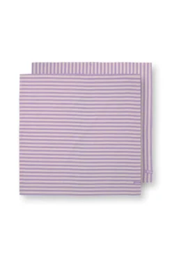 Pip Studio Geschirrtuch|Stripes Set/2 Geschirrtüchern Lila Violett