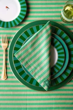 Pip Studio Servietten|Stripes Set/4 Servietten Grün