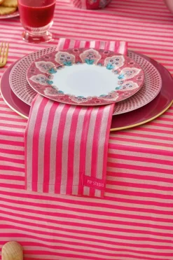 Pip Studio Servietten|Stripes Set/4 Servietten Rosa