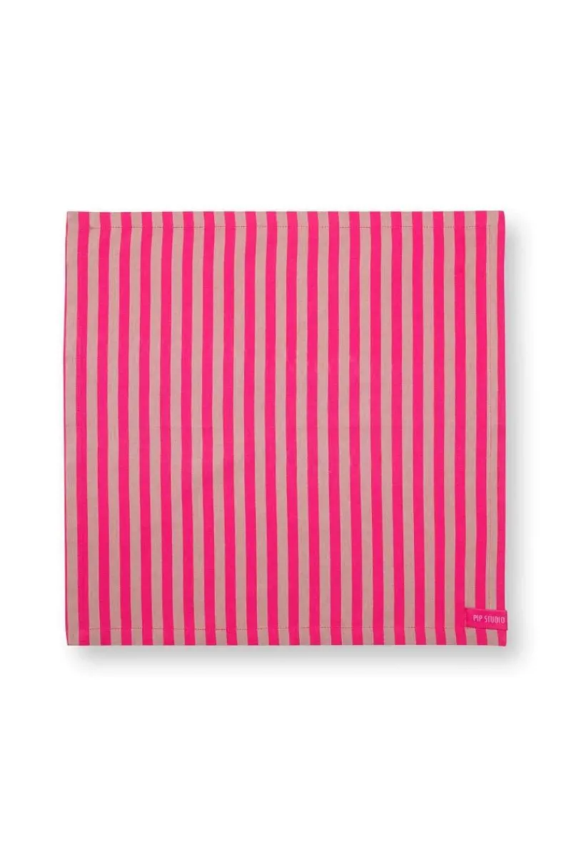 Pip Studio Servietten|Stripes Set/4 Servietten Rosa