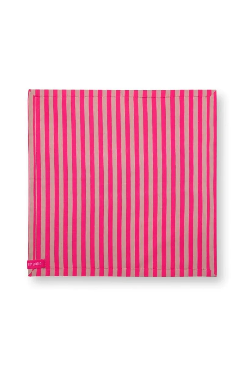 Pip Studio Servietten|Stripes Set/4 Servietten Rosa
