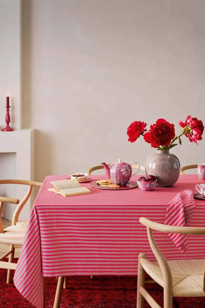 Pip Studio Tischtuch|Stripes Tischtuch Rosa