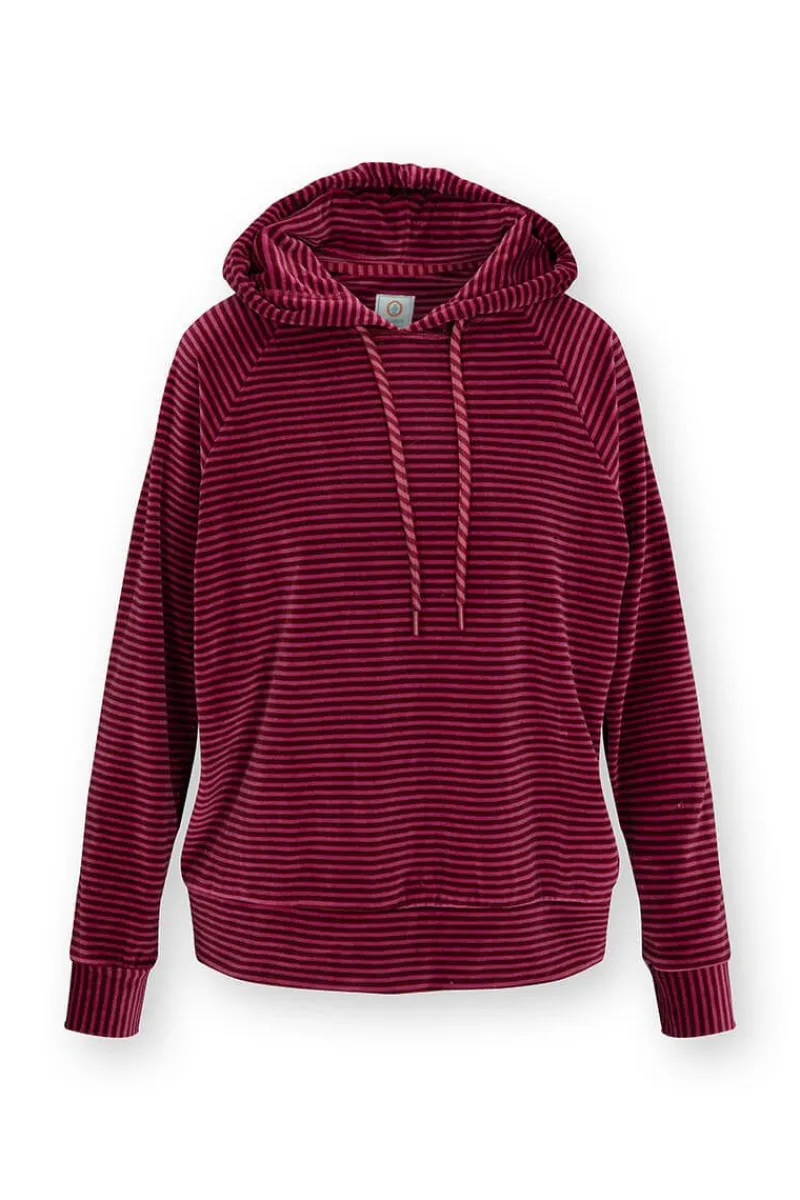 Pip Studio Pullover & Strickjacken|Pullover Und Strickjacken|Tamari Pullover Velvet Little Sumo Stripe Rosa Rot