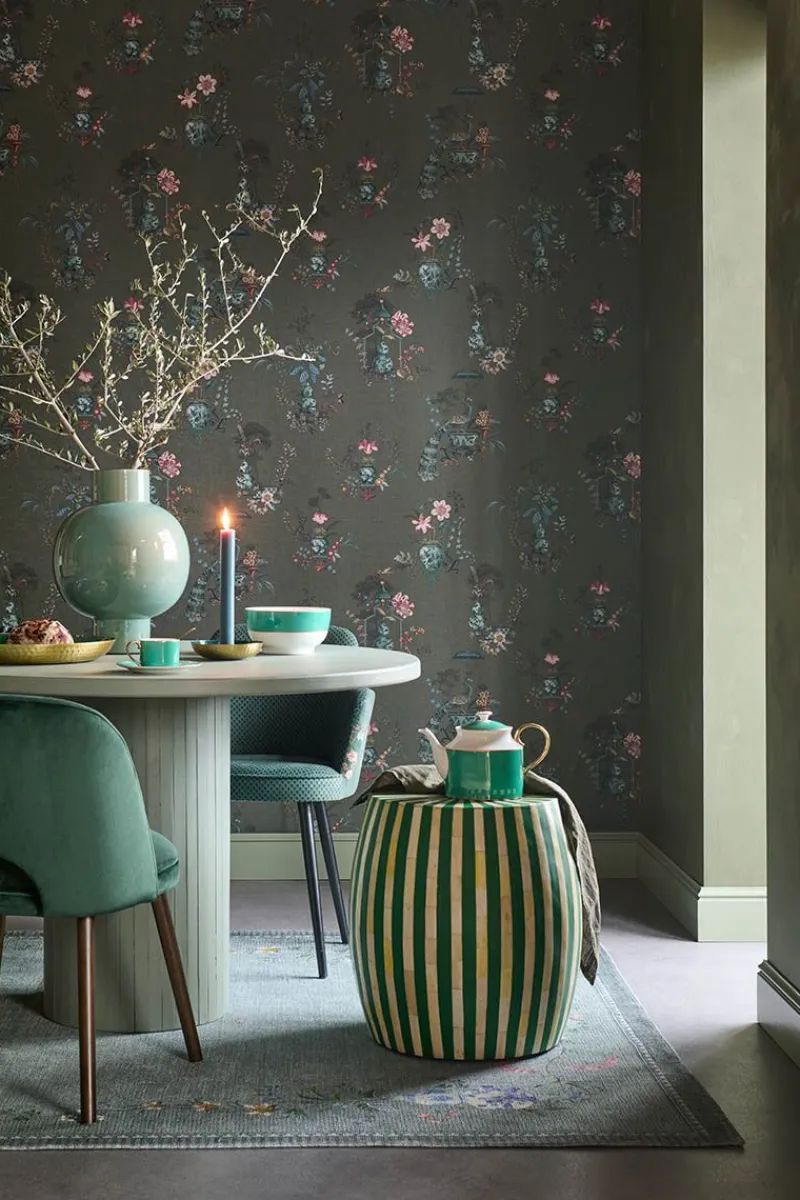 Pip Studio Tapetenmuster|Tapetenmuster Chinese Porcelain Dunkel Grün