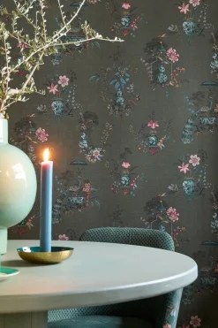 Pip Studio Tapetenmuster|Tapetenmuster Chinese Porcelain Dunkel Grün