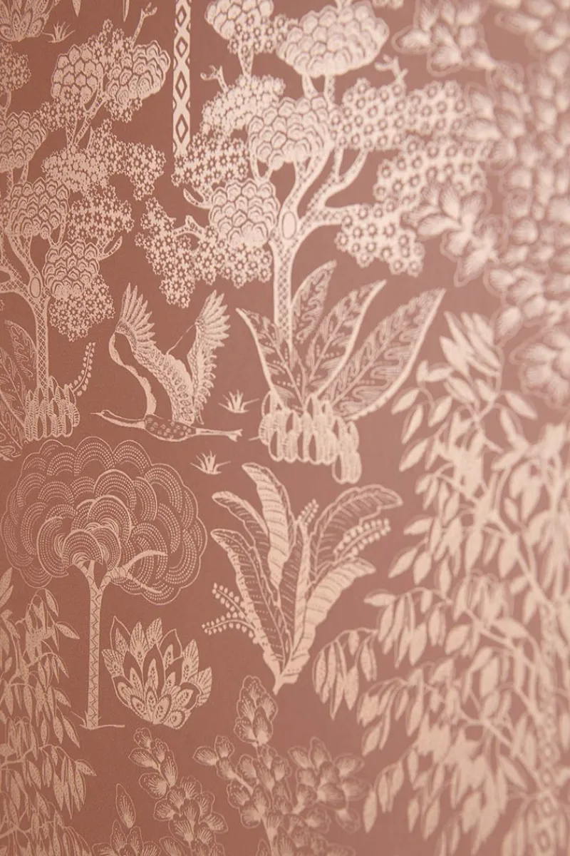 Pip Studio Tapetenmuster|Tapetenmuster Origami Tree /Roségold Terra