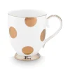 Pip Studio Weihnachten|Teetassen|Tasse Gross Dot Delight Weiss-Gold