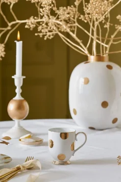 Pip Studio Weihnachten|Teetassen|Tasse Gross Dot Delight Weiss-Gold