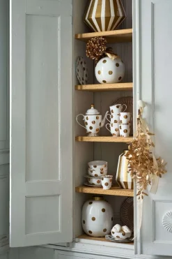 Pip Studio Weihnachten|Teetassen|Tasse Gross Dot Delight Weiss-Gold