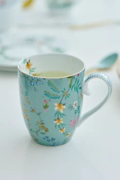 Pip Studio Teetassen|Tasse Gross Jolie Blumen Blau