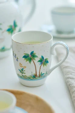 Pip Studio Teetassen|Tasse Gross Jolie Punkte Gold Blau