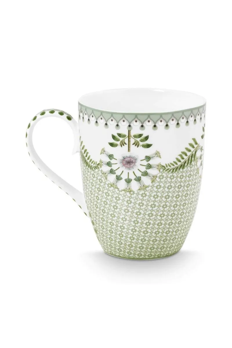 Pip Studio Teetassen|Tasse Gross Lily&Lotus Fliesen Hell Grün