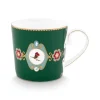 Pip Studio Weihnachten|Kaffeetassen|Tasse Klein Love Birds Medallion Dunkel Grün