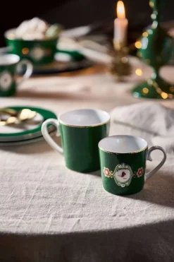 Pip Studio Weihnachten|Kaffeetassen|Tasse Klein Love Birds Medallion Dunkel Grün
