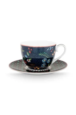 Pip Studio Cappuccino Tasse|Tasse & Untertasse|Tasse & Untertasse Berry Blues Blau
