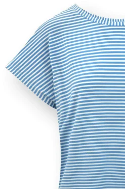 Pip Studio Tops|Shirts Mit Kurzen Ärmeln|Tatum Top Kurze Ärmeln Little Sumo Stripe Blau
