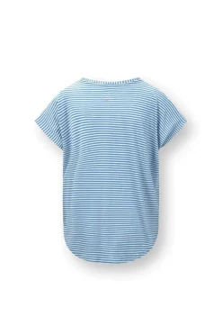 Pip Studio Tops|Shirts Mit Kurzen Ärmeln|Tatum Top Kurze Ärmeln Little Sumo Stripe Blau