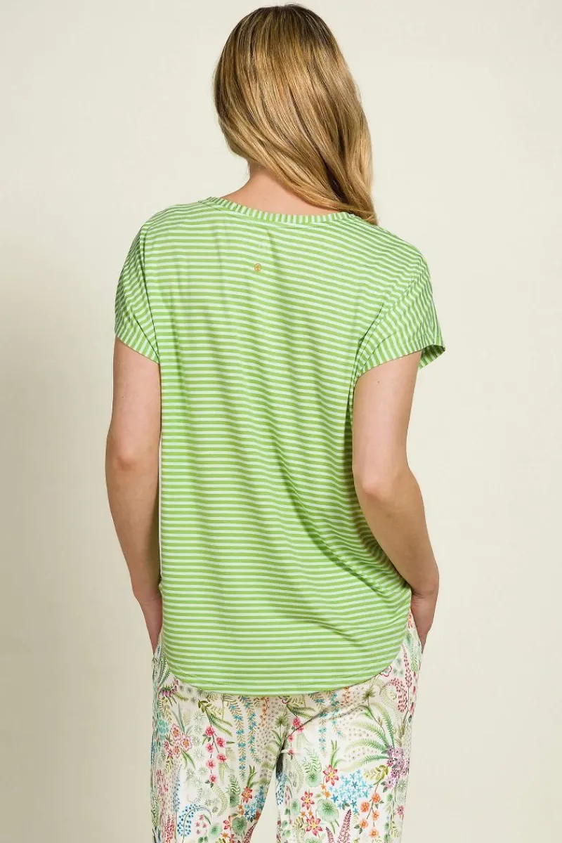 Pip Studio Tops|Shirts Mit Kurzen Ärmeln|Tatum Top Kurze Ärmeln Little Sumo Stripe Grün