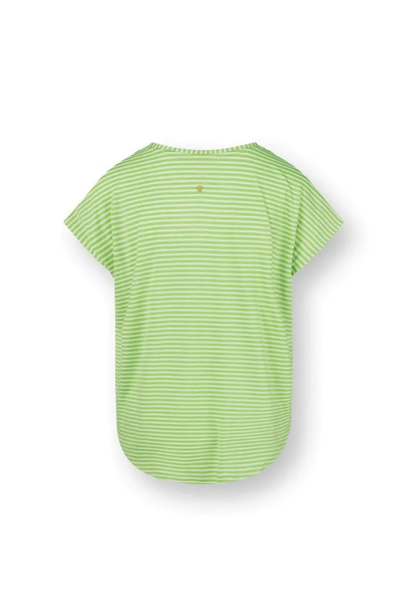 Pip Studio Tops|Shirts Mit Kurzen Ärmeln|Tatum Top Kurze Ärmeln Little Sumo Stripe Grün