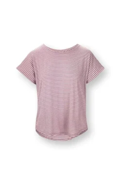 Pip Studio Tops|Shirts Mit Kurzen Ärmeln|Tatum Top Kurze Ärmeln Little Sumo Stripe Lila Violett