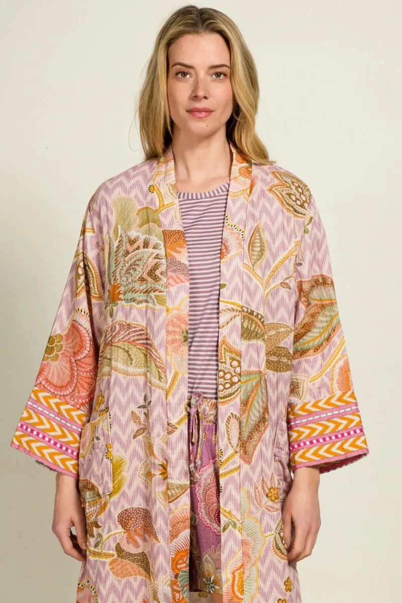 Pip Studio Tops|Shirts Mit Kurzen Ärmeln|Tatum Top Kurze Ärmeln Little Sumo Stripe Lila Violett