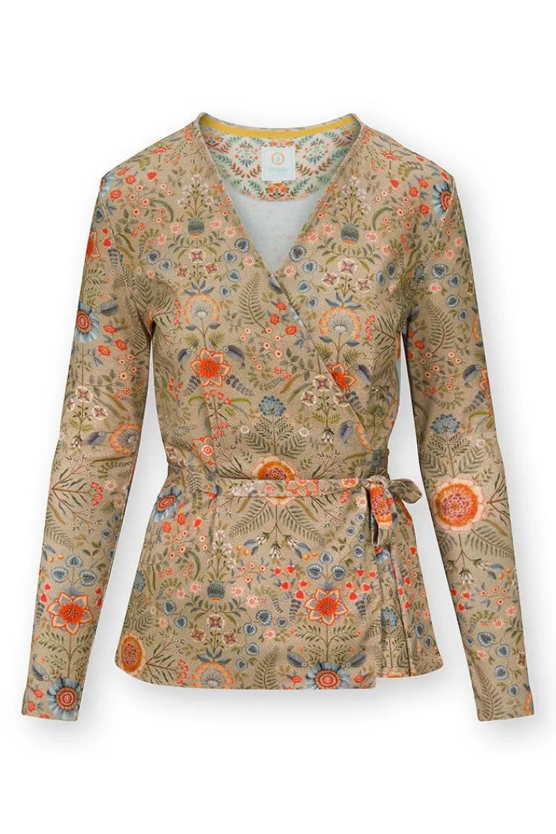 Pip Studio Pullover & Strickjacken|Pullover Und Strickjacken|Teagan Jacke Lange Ärmeln Flore Pequeña Sand