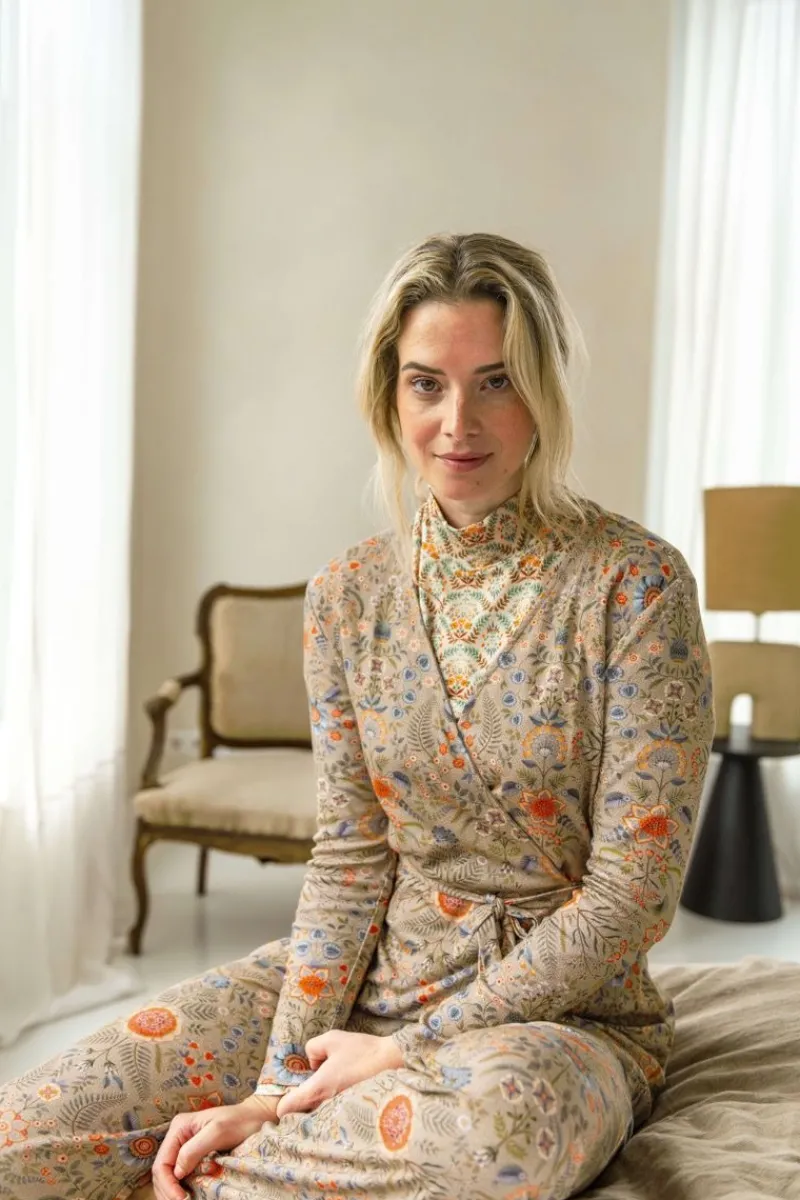 Pip Studio Pullover & Strickjacken|Pullover Und Strickjacken|Teagan Jacke Lange Ärmeln Flore Pequeña Sand