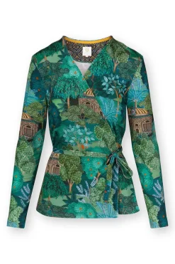 Pip Studio Pullover & Strickjacken|Pullover Und Strickjacken|Teagan Jacke Lange Ärmeln Jardin de Noche Blau