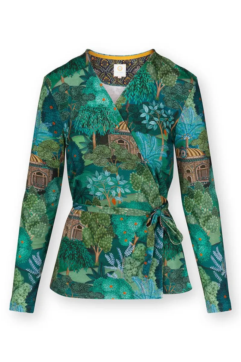 Pip Studio Pullover & Strickjacken|Pullover Und Strickjacken|Teagan Jacke Lange Ärmeln Jardin de Noche Blau
