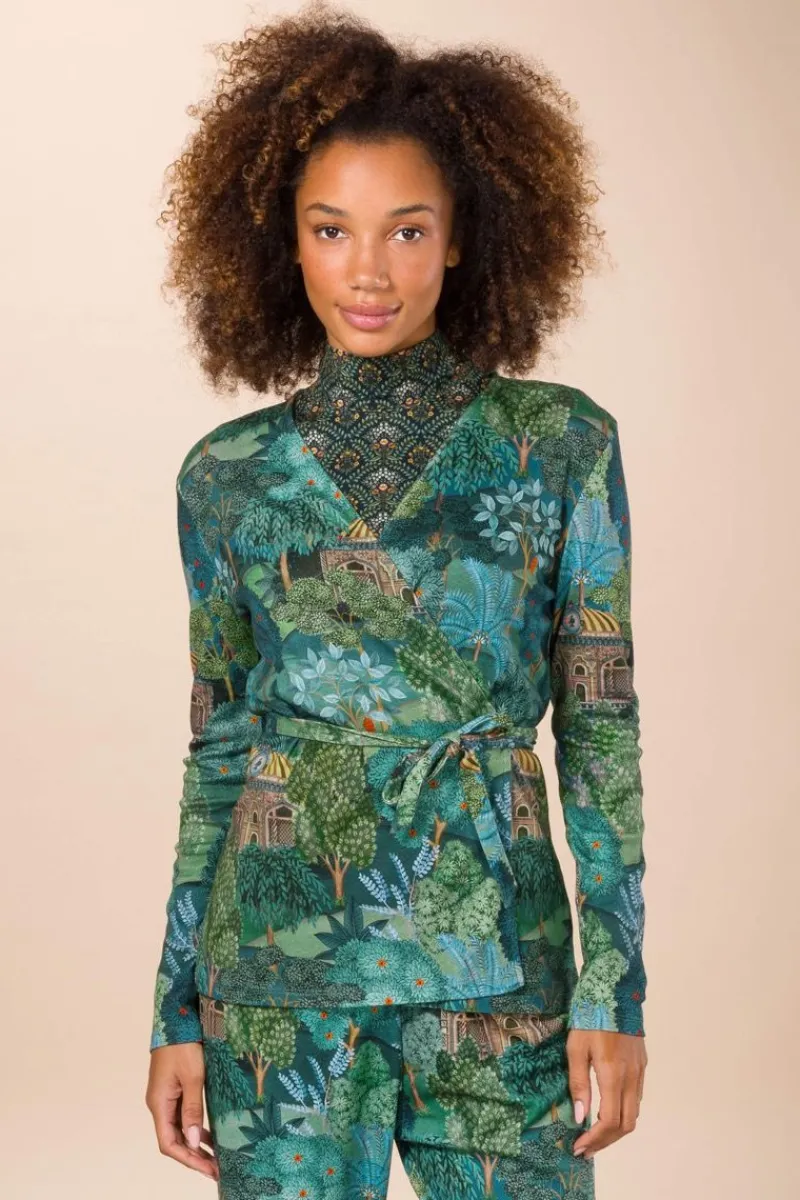 Pip Studio Pullover & Strickjacken|Pullover Und Strickjacken|Teagan Jacke Lange Ärmeln Jardin de Noche Blau