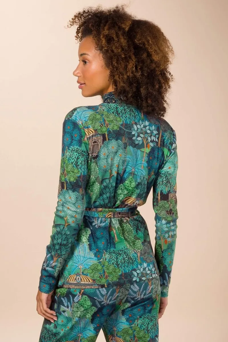 Pip Studio Pullover & Strickjacken|Pullover Und Strickjacken|Teagan Jacke Lange Ärmeln Jardin de Noche Blau
