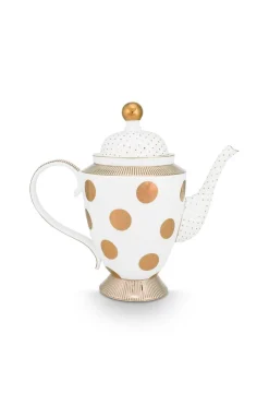 Pip Studio Weihnachten|Teekannen|Teekanne Dot Delight Weiss-Gold