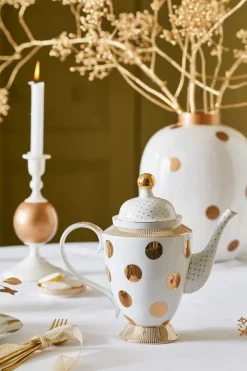 Pip Studio Weihnachten|Teekannen|Teekanne Dot Delight Weiss-Gold