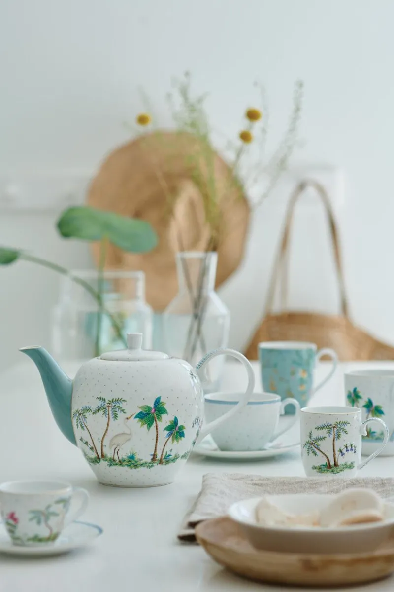 Pip Studio Teekannen|Teekanne Jolie Punkte Gold Blau