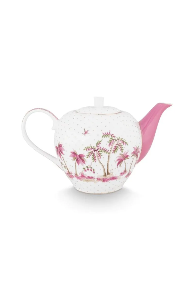 Pip Studio Teekannen|Teekanne Jolie Punkte Gold Rosa